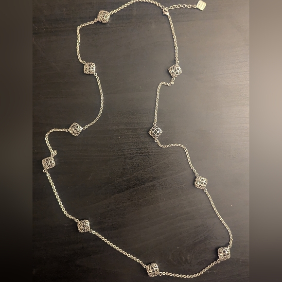 Kendra Scott Silver Necklace with Geometric Accents Nemera - Picture 3 of 8